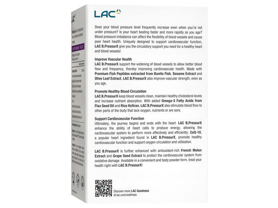 LAC B.PressurX Back Panel Packaging Box