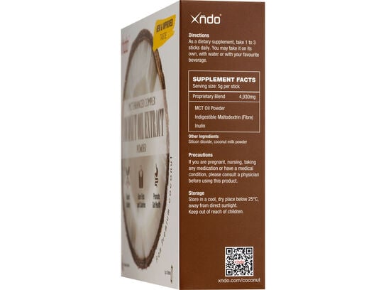 Xndo Coconut Oil Extract Powder - MCT Enhanced Fat Burner