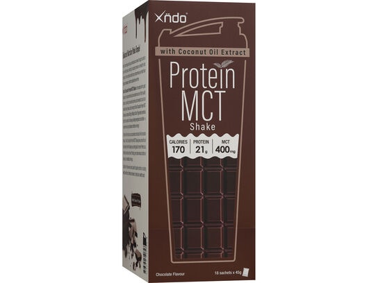 Xndo Protein MCT Chocolate Shake Front Panel