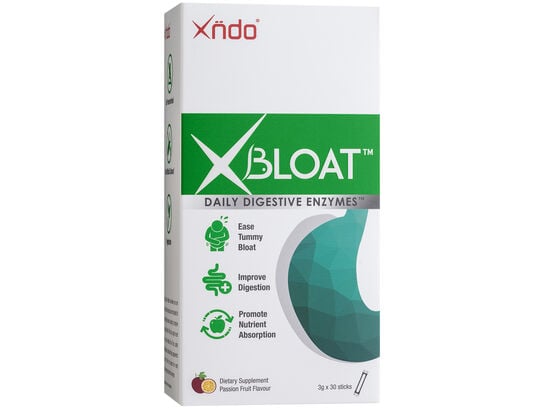 Xbloat Daily Digestive Enzymes - Front Panel Pkg Box 