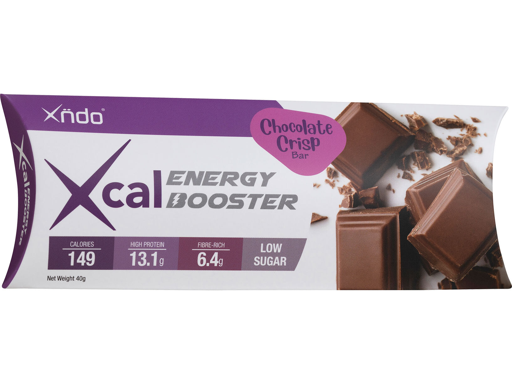 Xcal Energy Booster Chocolate Crisp Bar XNDO Food for Health