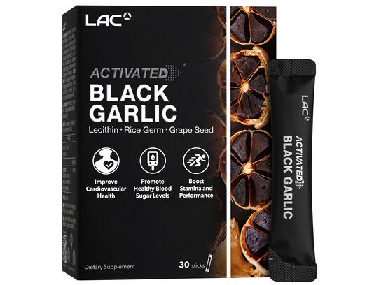 LAC Activated Black Garlic English Front Panel Packaging Box