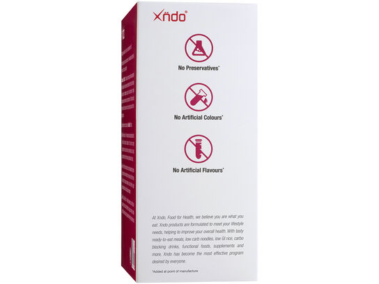 Xndo Xcarb Raspberry Grape Carb Blocker - Left Panel Pkg Box